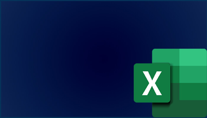 Logo d'Excel sur fond bleu assez foncé - couleur Versalys